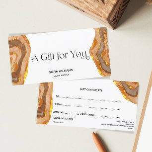 Modern Boho Terracotta Certificate Gift Card