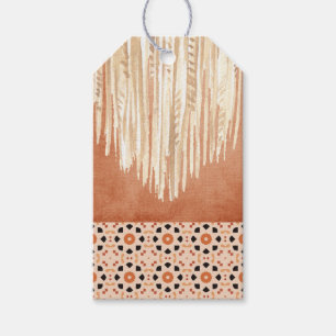 Modern Boho Terracotta Tile Macrame Gift Tags