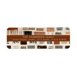 Modern Boho Texture Return Address Labels
