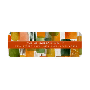 Modern Boho Texture Return Address Labels