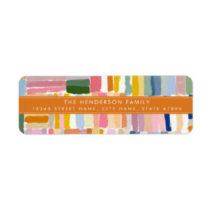 Modern Boho Texture Return Address Labels