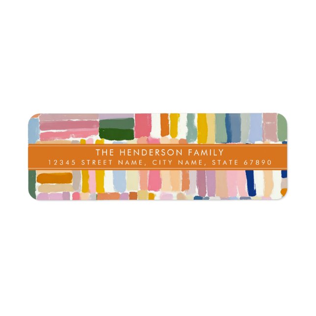 Modern Boho Texture Return Address Labels (Front)