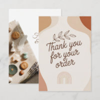 Modern Boho Thank You Card for Small Business Pack