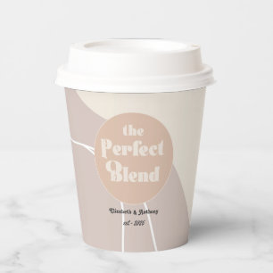 Modern Boho "The Perfect Blend" Wedding Paper Cups
