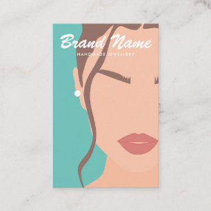 Modern Boho Trendy Woman Ear Cuff Earrings Display Business Card