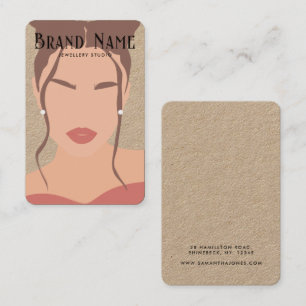 Modern Boho Trendy Woman Stud Earrings Display Business Card