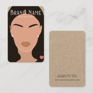 Modern Boho Trendy Woman Stud Earrings Display Business Card