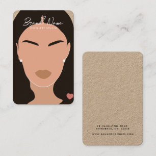 Modern Boho Trendy Woman Stud Earrings Display Business Card