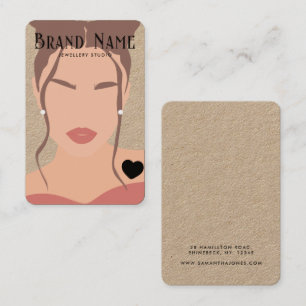 Modern Boho Trendy Woman Stud Earrings Display Business Card