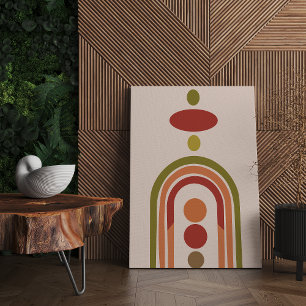Modern Boho Wall Art, Mid Century Large Canvas Print