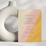 Modern Boho Watercolor Pink Yellow 50th Birthday Invitation<br><div class="desc">Modern Boho Watercolor Pink Yellow 50th Birthday Party Invitation</div>