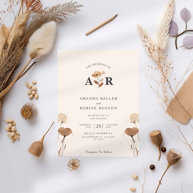Modern Boho Wedding Invitation (Creator Uploaded)