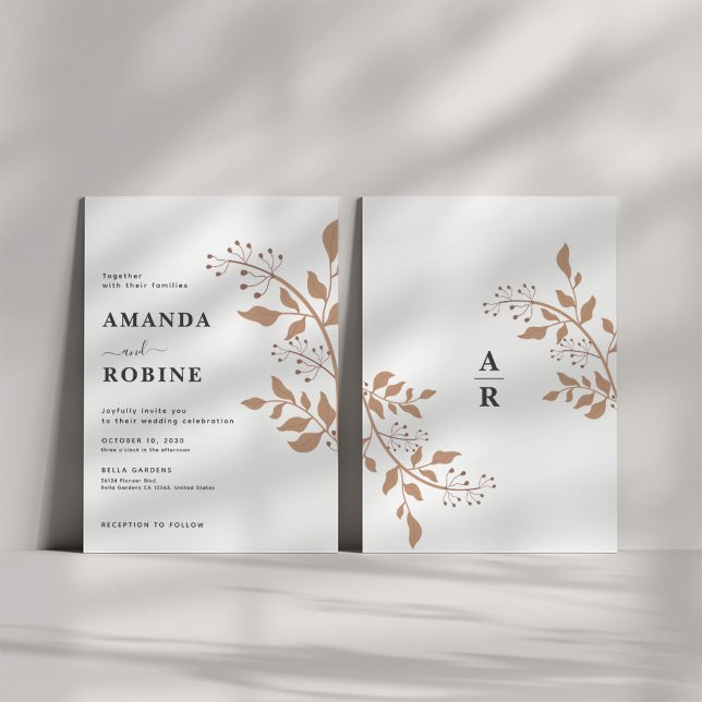 Modern Boho Wedding Invitation (Creator Uploaded)