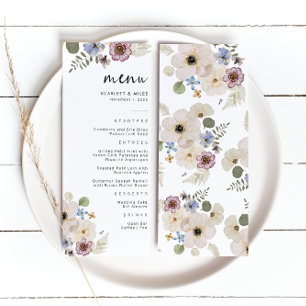 Modern Boho Wedding Menu