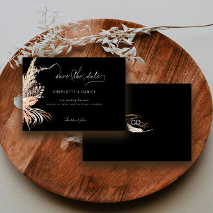 Modern Boho Whimsical Calligraphy Script Save The Date