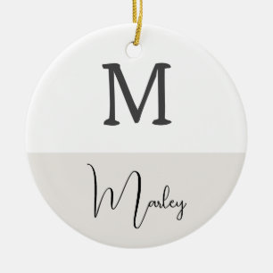 Modern Boho With Name Christmas Ceramic Tree Decoration