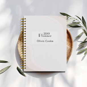 Modern Boho Yearly Planner With Custom Name