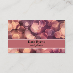 Modern Bokeh Dots Event Planner Business Card