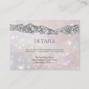 Modern Bokeh Glitter Sparkle Glam Enclosure Card