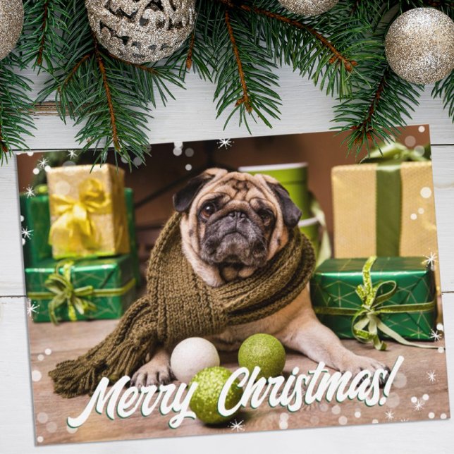 Modern Bokeh Merry Christmas Photo Card (Modern Merry Christmas Filter Photo Card
)