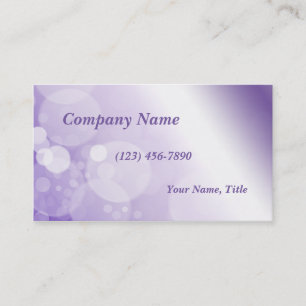 Modern Bokeh Pink and Purple Business Card