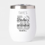 Modern Bold 50th Any Age Birthday Personalised<br><div class="desc">Modern Bold 50th Any Age Birthday Personalised Thermal Wine Tumbler</div>