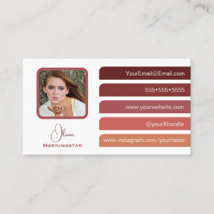 Modern Bold 5 Colour Tabs Social Business Card