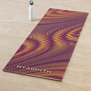 Modern Bold Abstract Purple Unique Trippy Custom Yoga Mat