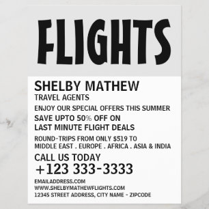 Modern Bold, Airline Advertising Flyer