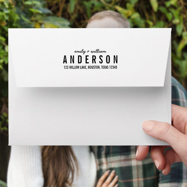 Modern Bold and Script Names Return Address Envelope (Creator Uploaded)