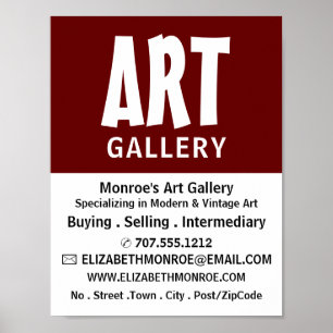 Modern Bold, Art Dealer, Gallery Advertising Poster