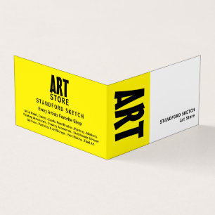 Modern Bold, Art Supplies Store, Detailed Business Card