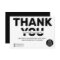 Modern bold black and white order thank you