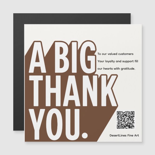 Modern Bold Black White Wedding Thank You Card (Front/Back)