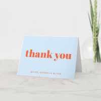 Modern Bold Blue Orange Personalised Bat Mitzvah