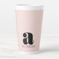 Modern Bold Blush Pink Monogram Name