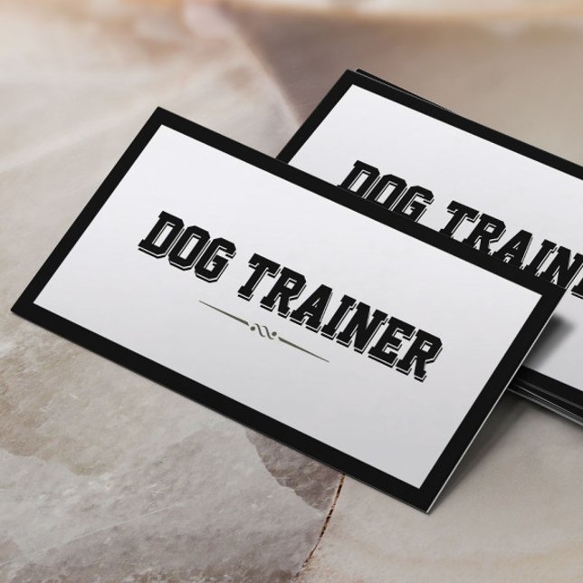 Modern Bold Border Dog Training Business Card (Creator Uploaded)