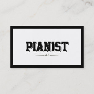 Modern Bold Border Pianist Business Card