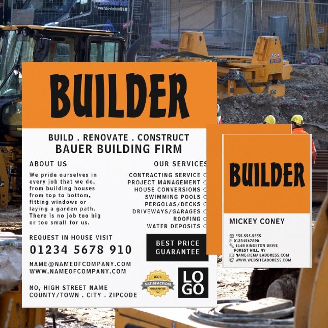 Modern Bold, Building Firm, Builders Advertising Flyer (Creator Uploaded)