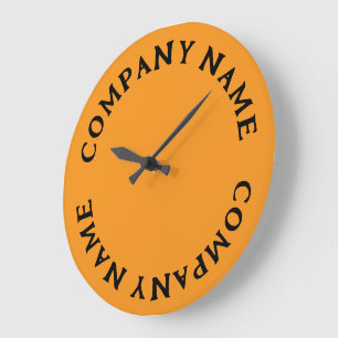 Modern & Bold Business Name Large Clock