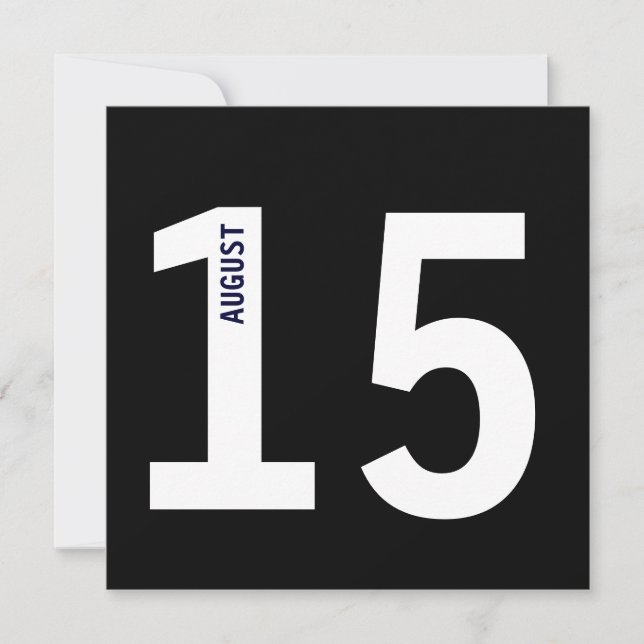 Modern Bold Calendar Bachelor Birthday Party Invitation (Front)