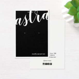 Modern Bold Calligraphy Black Display Card