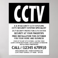 Modern Bold, CCTV Security Advertising