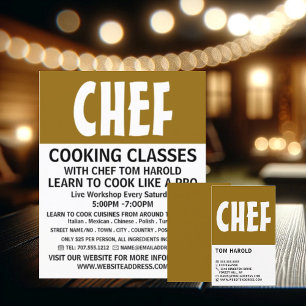 Modern Bold, Chef, Cooking Business Card