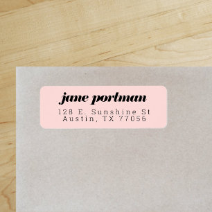 Modern Bold Chic Apricot Return Address Label