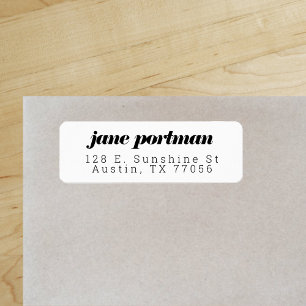Modern Bold Chic Elegant Return Address
