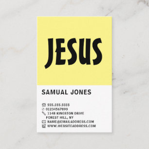 Modern Bold, Christianity, Religious Business Card