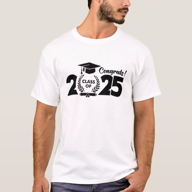 Modern Bold Class of 2025 Blackout  T-Shirt (Front)