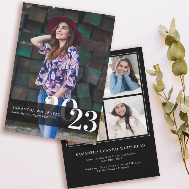 Modern Bold Class Photo Graduation Announcement (Creator Uploaded)