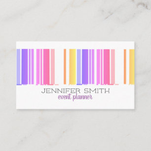modern bold colourful stripes to personalise custo business card